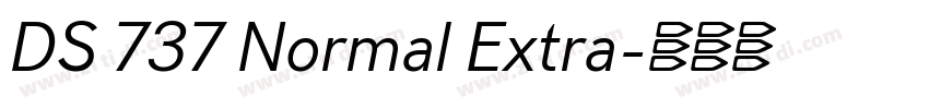DS 737 Normal Extra字体转换